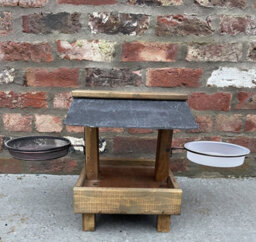 Ruddings Wood Wooden Ground Bird Feeder Table Station Bird Bath Fully Assembled - thumbnail 2