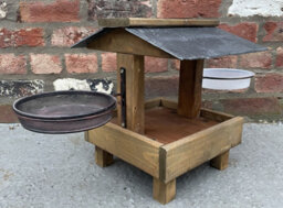 Ruddings Wood Wooden Ground Bird Feeder Table Station Bird Bath Fully Assembled - thumbnail 5
