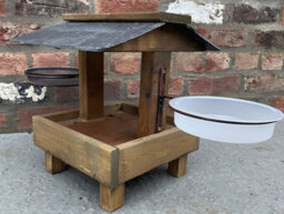 Ruddings Wood Wooden Ground Bird Feeder Table Station Bird Bath Fully Assembled - thumbnail 4