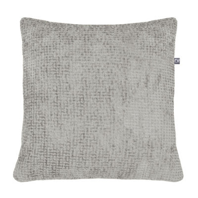 rucomfy Beanbags Rucomfy Waffle 50X50Cm Cushion - Platinum Soft Decorative Throw Pillow For Sofa & Bed - image 1
