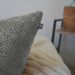 rucomfy Beanbags Rucomfy Waffle 50X50Cm Cushion - Platinum Soft Decorative Throw Pillow For Sofa & Bed - thumbnail 2