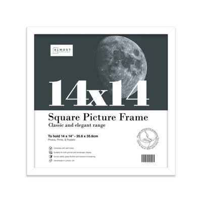 14X14 White Picture Frame (35.6 X 35.6Cm) Poster, Photo, Artwork, Gallery Wall Or Print - image 1