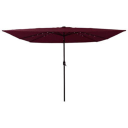 Berkfield Modern Garden Parasol Red, Black 295 X 295 X 245 Cm Polyester, Steel - thumbnail 3