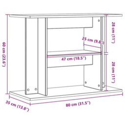 Walplus Old Wood Aquarium Stand 80X35X60Cm Engineered Wood Fish Tank Cabinet - thumbnail 9