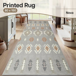 Ameha Non Slip Printed Hallway Runner Rug Kitchen Large Floor Soft Touch Mats Geometric Carpets(Nova, 80X150 Cm) - thumbnail 1