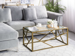 Beliani Coffee Table Orland Glass Gold - thumbnail 2