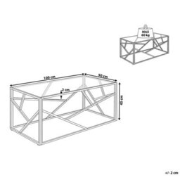 Beliani Coffee Table Orland Glass Gold - thumbnail 3