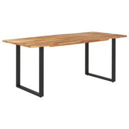 Berkfield Dining Table 180X90X76 Cm Solid Acacia Wood - thumbnail 9