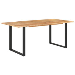 Berkfield Dining Table 180X90X76 Cm Solid Acacia Wood - thumbnail 8