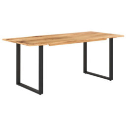 Berkfield Dining Table 180X90X76 Cm Solid Acacia Wood - thumbnail 2