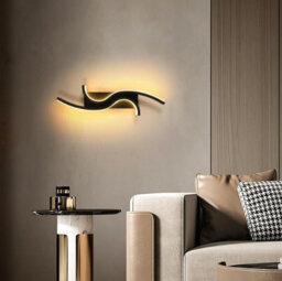 Led Black Indoor Wall Light 12W 1350Lm Modern Wall Lamp Acrylic - thumbnail 2