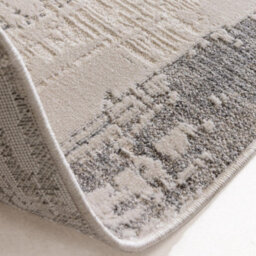 Furniturebox Uk Strata Grey & Cream Sketched Border Rug 120X170 - thumbnail 7