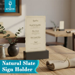 Argon Tableware Natural Slate Sign Holder - 9Cm - thumbnail 2