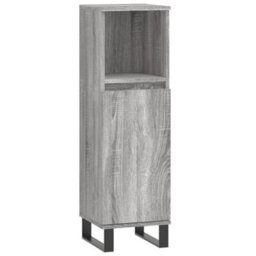 Berkfield 3 Piece Bathroom Furniture Set Grey Sonoma Engineered Wood - thumbnail 7