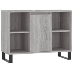 Berkfield 3 Piece Bathroom Furniture Set Grey Sonoma Engineered Wood - thumbnail 9