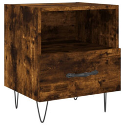 Berkfield Bedside Cabinet Smoked Oak 40X35X47.5 Cm Engineered Wood - thumbnail 2