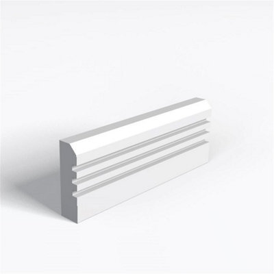 Marlborough - Double Set - Mdf Chamfer & 3 Square Groove Architrave - 15mm (T) X 69mm (H)