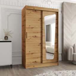 Arte Oak Artisan Wardrobe W120Cm X H200Cm X D62Cm - Robust Storage For Busy Homes - thumbnail 1