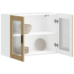 Berkfield Kitchen Wall Cabinet With Glass Door Porto Sonoma Oak - thumbnail 5