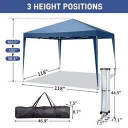 3X3M Pop Up Gazebo Patio Party Event Heavy Duty Garden Outdoor Canopy - thumbnail 2