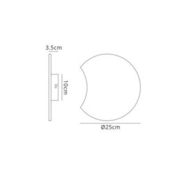 Luminosa Lighting Luminosa Fusion Flush Wall Lamp 25Cm Round, 480Lm, 8W Led 3000K Matt White, Acrylic - thumbnail 2