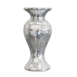 DEENZ Silver Ceramic Mirrored Pot Vase