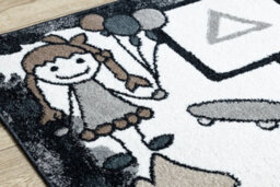 RugsX Carpet Fun Hop For Children, Hopscotch, Animals Black 120X170 Cm - thumbnail 5