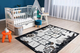 RugsX Carpet Fun Hop For Children, Hopscotch, Animals Black 120X170 Cm - thumbnail 4