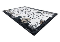 RugsX Carpet Fun Hop For Children, Hopscotch, Animals Black 120X170 Cm - thumbnail 3