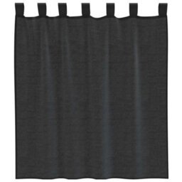 Berkfield Durable Voile Curtains With Tab Top 2 Pcs Black - thumbnail 4