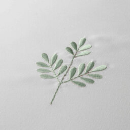 Serene Emily Embroidery Easy Care Embroidered Leaf Green Duvet Cover Set - thumbnail 3