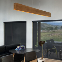 Luminosa Lighting Elstead Clean Bar Pendant Ceiling Light Teak - thumbnail 4