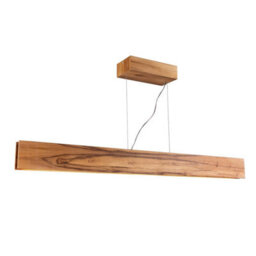 Luminosa Lighting Elstead Clean Bar Pendant Ceiling Light Teak