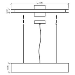 Luminosa Lighting Elstead Clean Bar Pendant Ceiling Light Teak - thumbnail 3