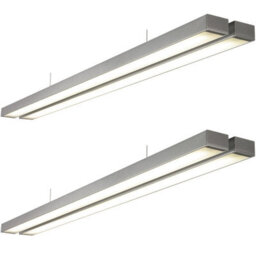 2 Pack Twin Commercial Led Suspension Light - 1494 X 156mm - 2 X 26W Cct Led - thumbnail 1