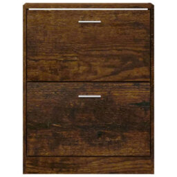 Walplus Shoe Cabinet Smoked Oak 59X17X81 Cm Engineered Wood - thumbnail 5