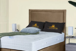 UKBEDFURNITURE Hanna Plush Beige End Opening Divan Ottoman Bed With 54 Inch Headboard - thumbnail 3