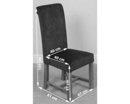 That's Furniture Oregon Round Oak Dining Table And 4 Chairs Dining Set With Washington Black Fabric Chairs - thumbnail 9