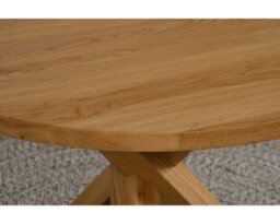 That's Furniture Oregon Round Oak Dining Table And 4 Chairs Dining Set With Washington Black Fabric Chairs - thumbnail 5