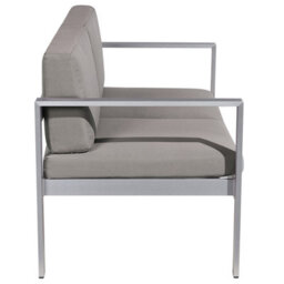 Beliani Garden Lounge Set With Table 4 Seater Salerno Metal Dark Grey - thumbnail 8