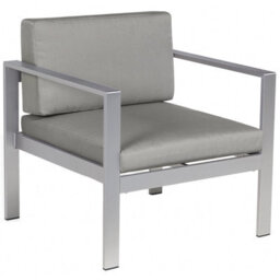 Beliani Garden Lounge Set With Table 4 Seater Salerno Metal Dark Grey - thumbnail 9