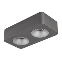 Luminosa Lighting Luminosa Hangarau Twin Ceiling Spotlight Grey Dark Led 3000K - thumbnail 2