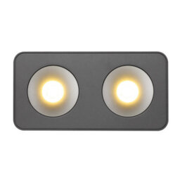 Luminosa Lighting Luminosa Hangarau Twin Ceiling Spotlight Grey Dark Led 3000K - thumbnail 4