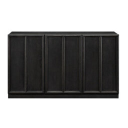 Wyld Haus Dali Black Wood 4 Panelled Door Sideboard - thumbnail 5