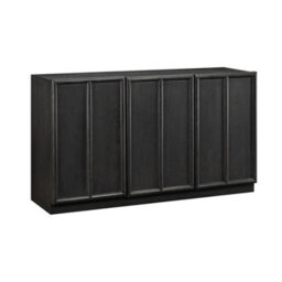 Wyld Haus Dali Black Wood 4 Panelled Door Sideboard - thumbnail 3
