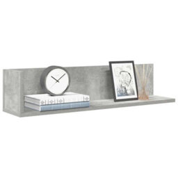 Berkfield Wall Shelves 2 Pcs Concrete Grey 75X16.5X16.5 Cm Engineered Wood - thumbnail 1