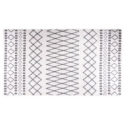 Walplus Rug Washable 190X300 Cm Black And White Anti Slip - image 1