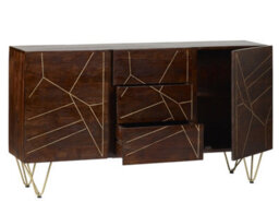 Worcester Dark Gold Extra Large Sideboard 3 Drawers And 2 Doors - thumbnail 2