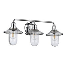 Luminosa Lighting Elstead Hinkley Rigby 3 Light Wall Light Polished Chrome Ip44 - thumbnail 2
