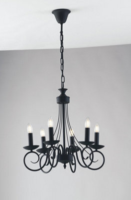 Luminosa Lighting Luminosa Beatrice 6 Light Chandeliers Anthracite 50X52Cm - image 1